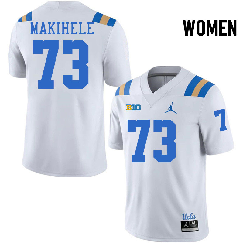 Women #73 Alani Makihele UCLA Bruins College Football Jerseys Stitched-White